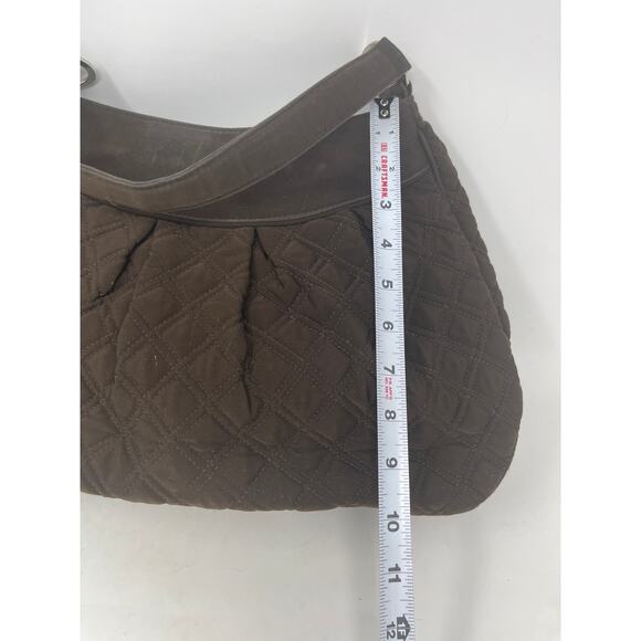 Brown Quilted Vera Bradley Large 17" Boho Handbag Bag - Picture 10 of 12